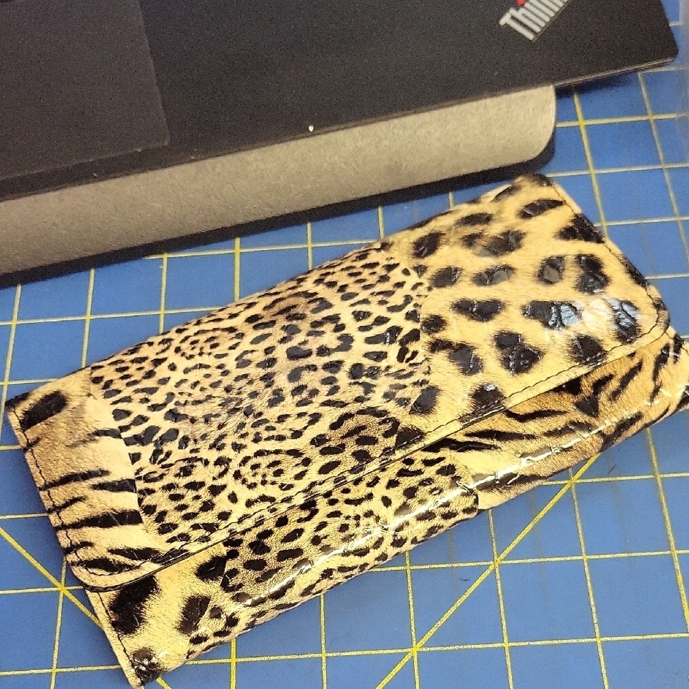 Leopard Animsl Print Wallet Clutch 7x4 NWT